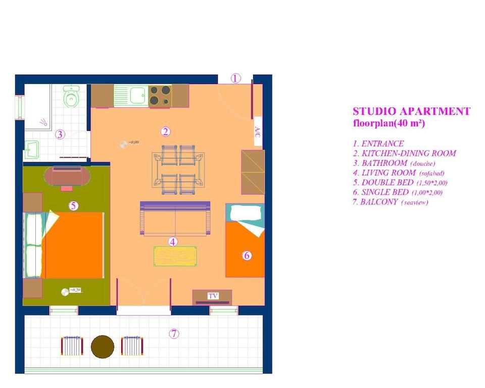 Mikros Gialos Apartments Δωμάτιο φωτογραφία